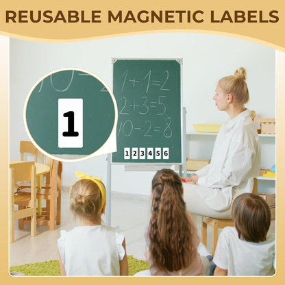 50 Pcs 4'' x 2'' Reusable Dry Erase Blank Magnetic Labels for Whiteboards
