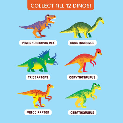 Dino Dig Excavation Kit from Mudpuppy - Dinosaur Dig Kit for Children 6+, Includes 1 Dinosaur Egg and 1 Plastic Chisel, Collect All 12 Dinosaurs!, Makes a Great Gift