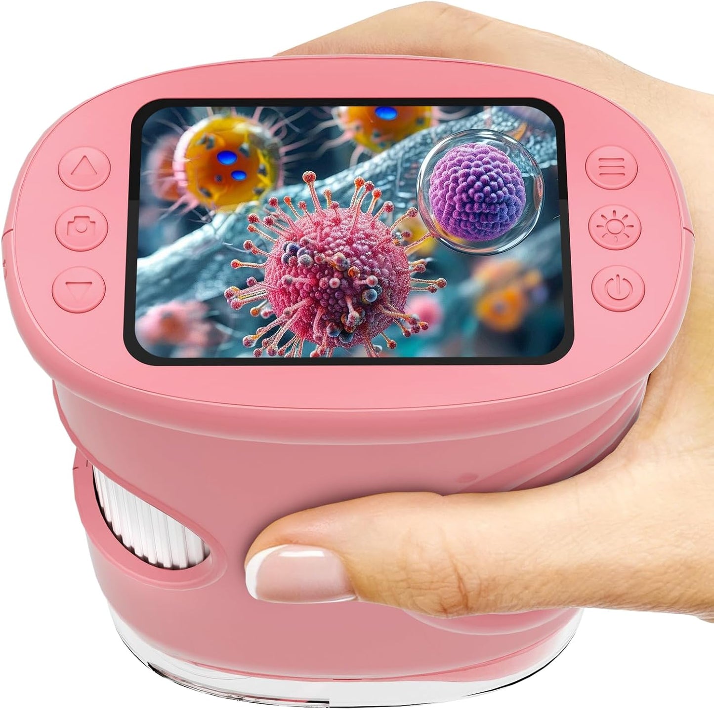 1000X Handheld Microscope for Kids: Pocket Digital Microscope with 1080P&2.0''IPS Screen&Photo/Video - Portable Edu Science Kits for Girls Boys - STEM Toys Birthday Gifts Ages 3-6 6-12(Orange)