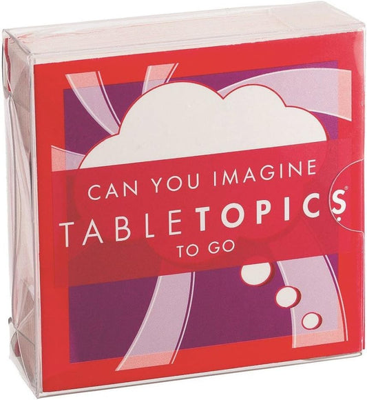 TableTopics Can You Imagine to Go Conversation Cards for Kids to Share Their Ideas, 40 Engaging Questions for Quality Family Time, Take Anywhere, Stocking Stuffer
