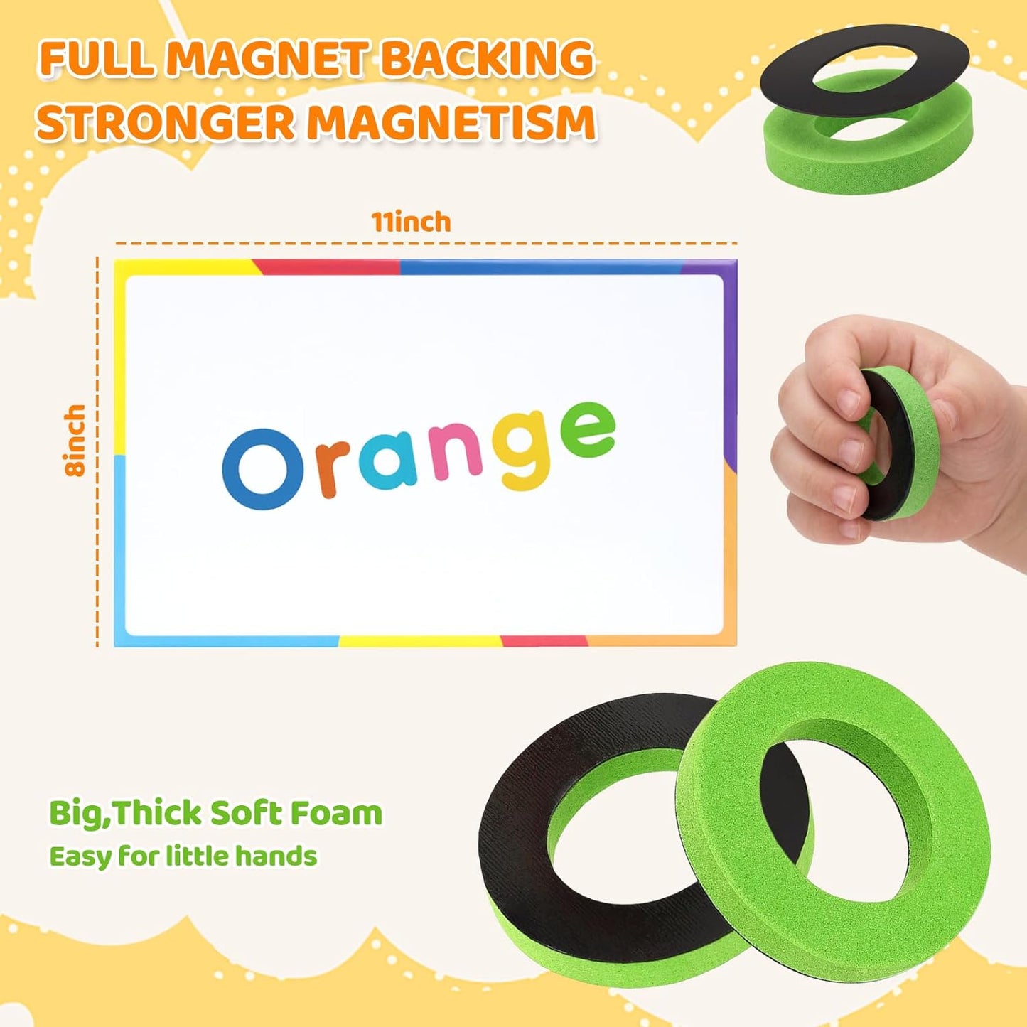LovesTown Magnetic Alphabet Letters Kit for Kids, Double Sided Magnetic Board with Storage Box, Educational Learning Toys for Preschool Classroom and Home, 234 Pieces