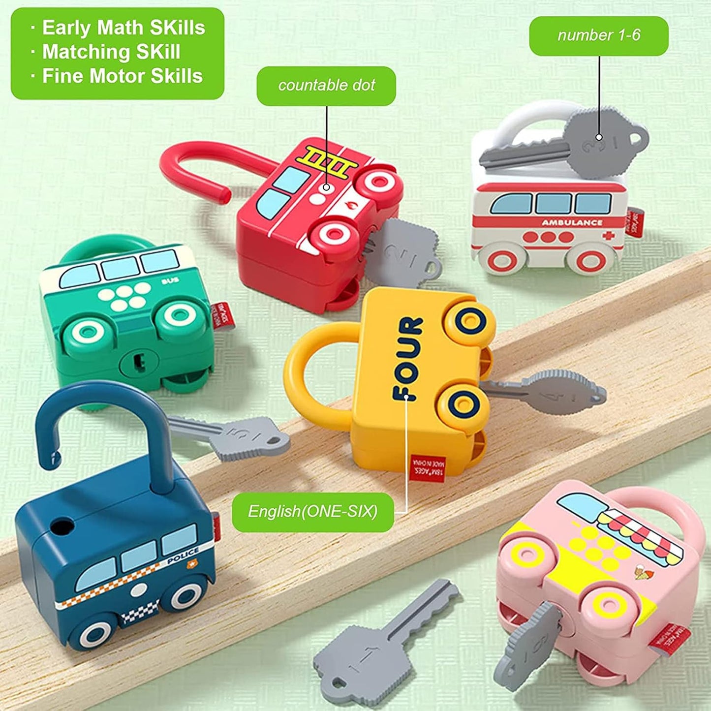 Montessori Educational Toys Learning Games Busy Board - Toddler Car Activities - Baby Sensory Fine Motor Skills Developmental Toys - Gifts for 12 18 24 Month Age 1 2 3 4 One Two Year Old Boys Girls
