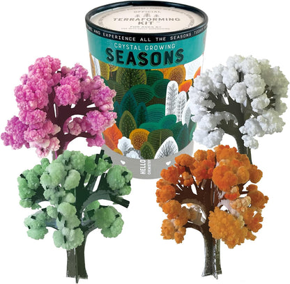 Crystal Growing Seasons Kit | Grow All 4 Seasons Today | Safe, Fun and Fast | Instructions & Facts Included | Copernicus Toys