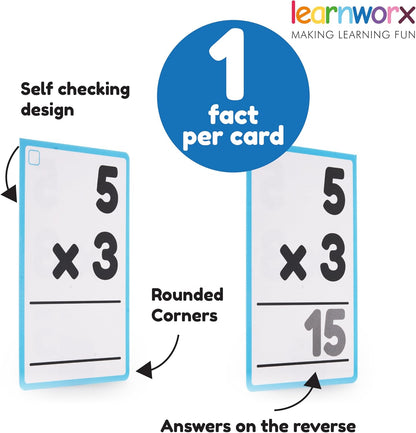 Multiplication Flash Cards, Math Flash Cards, Multiplication Division, Math Facts, Kids Games 2nd 3rd 4th 5th 6th Grade, Times Table | Bulk 352 Flashcards Set Ages 7-11