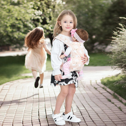 Miracle Baby Doll Carrier for Kids, Front and Back Baby Doll Accessories Backpack Kid Toddlers Play Toy Baby Carriers with Adjustable Straps for Little Girls