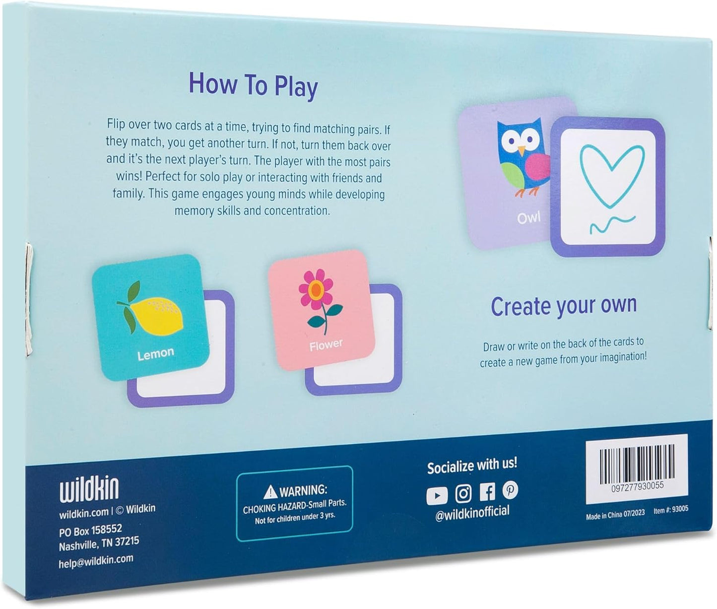 Wildkin Memory Matching Game – 18 Educational Pairs for Toddlers & Preschool - Enchanted