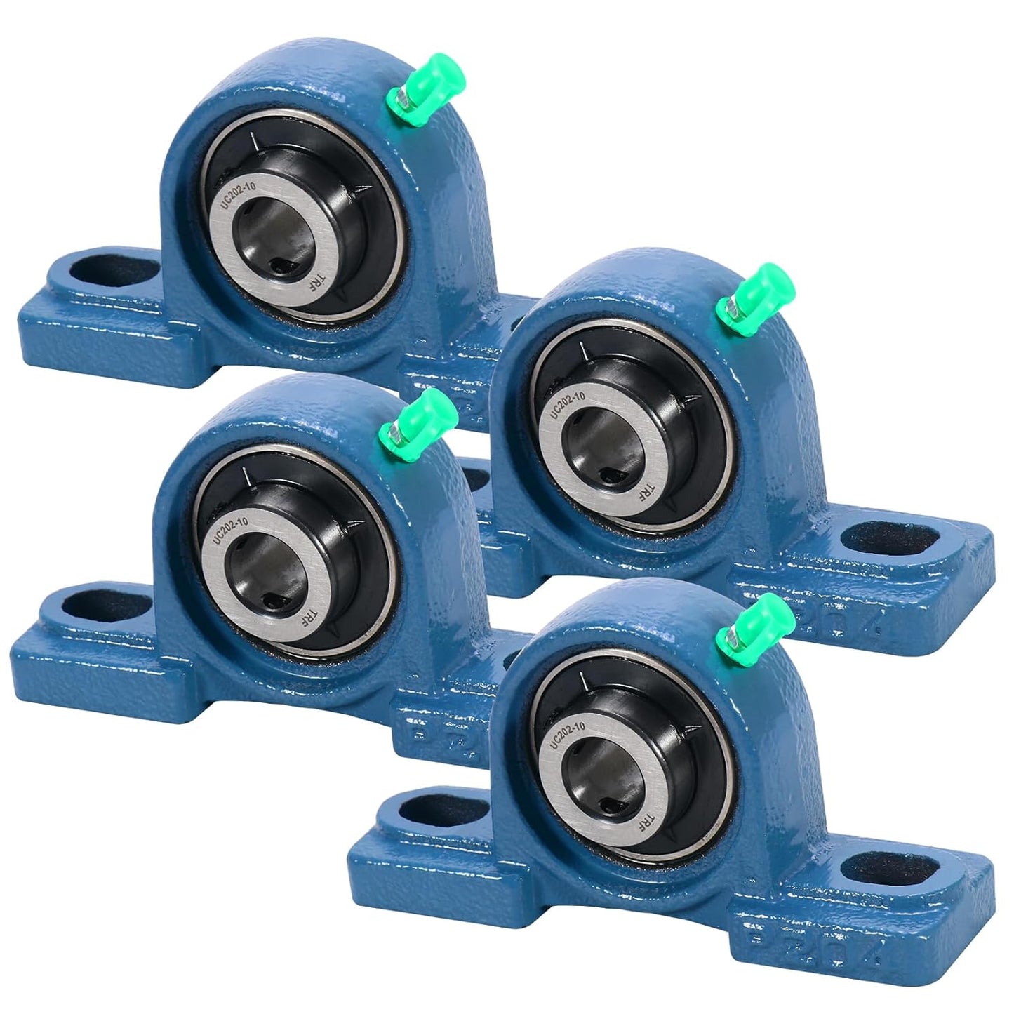 UCP202-10 Pillow Block Bearing,5/8" Bore Mounted Pillow Bearing Cast Iron Base -Self Aligning Chrome Bearing,2 Pcs