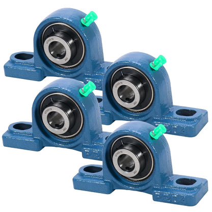 UCP202-10 Pillow Block Bearing,5/8" Bore Mounted Pillow Bearing Cast Iron Base -Self Aligning Chrome Bearing,2 Pcs