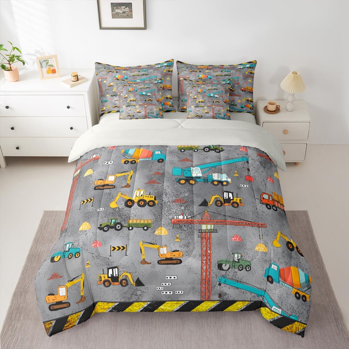 Erosebridal Chemistry Comforter Set with Sheets Full Size Periodic Table of Elements Bed in A Bag 7 Piece Science Chemistry Lovers Bedding Set for Kids Boys Children Bedroom Modern Black Bed Sets