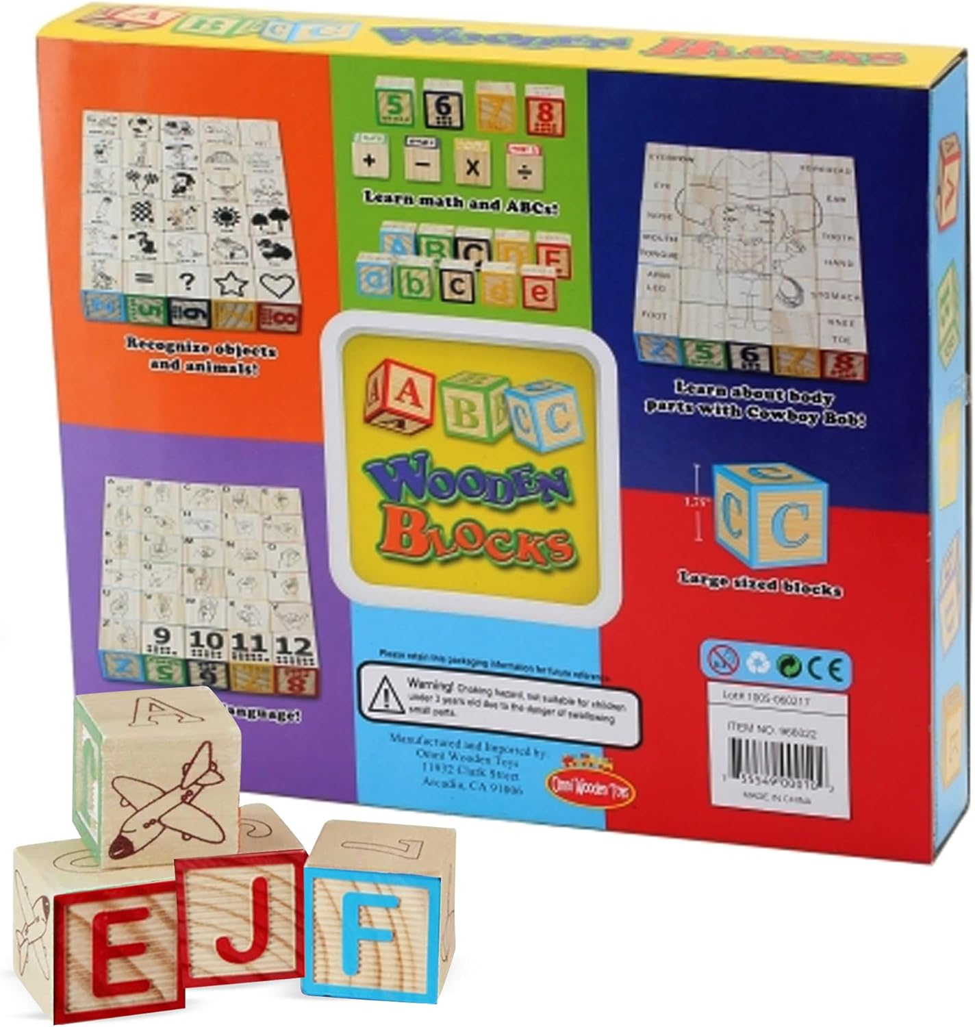 OWT Wooden Alphabet Blocks for Toddlers | 30 Piece Educational ABC Blocks with Letters, Numbers, Symbols & Sign Language | Baby Wooden Blocks for Stacking, Learning & Building Fun Ages 1-3+