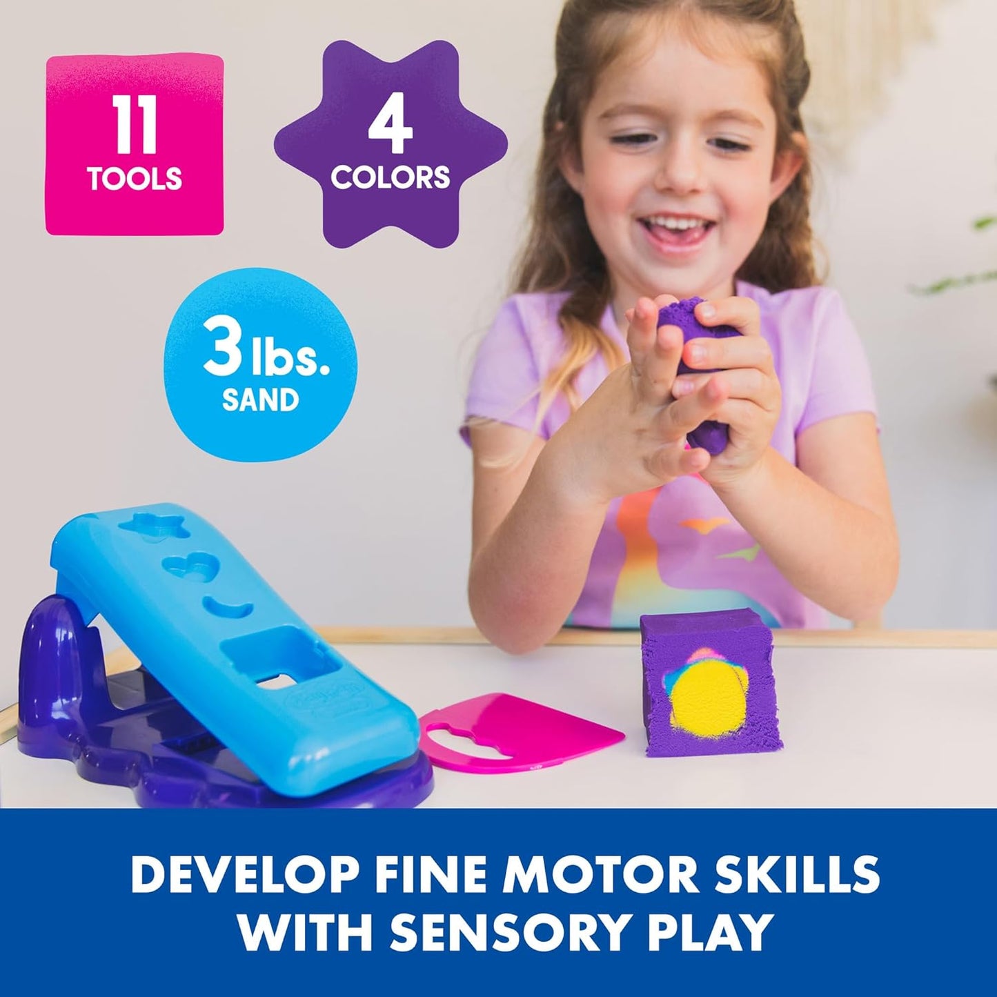 Educational Insights Playfoam(R) Sand Magic Reveal, 3 Pounds of Non-Toxic Sensory Compound, Toddler Activities, Gift for Ages 3+