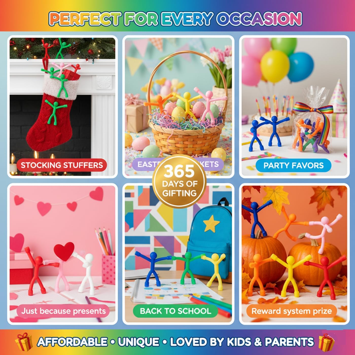 MAGMEN Magnetic Fidget Toys 10PC Opaque Set, STEM Magnetic Building Figures for Kids, Sensory Toys for ADHD Autism, Stocking Stuffers, Travel Toys, Desk Toys for Adults, Easter Basket Stuffers