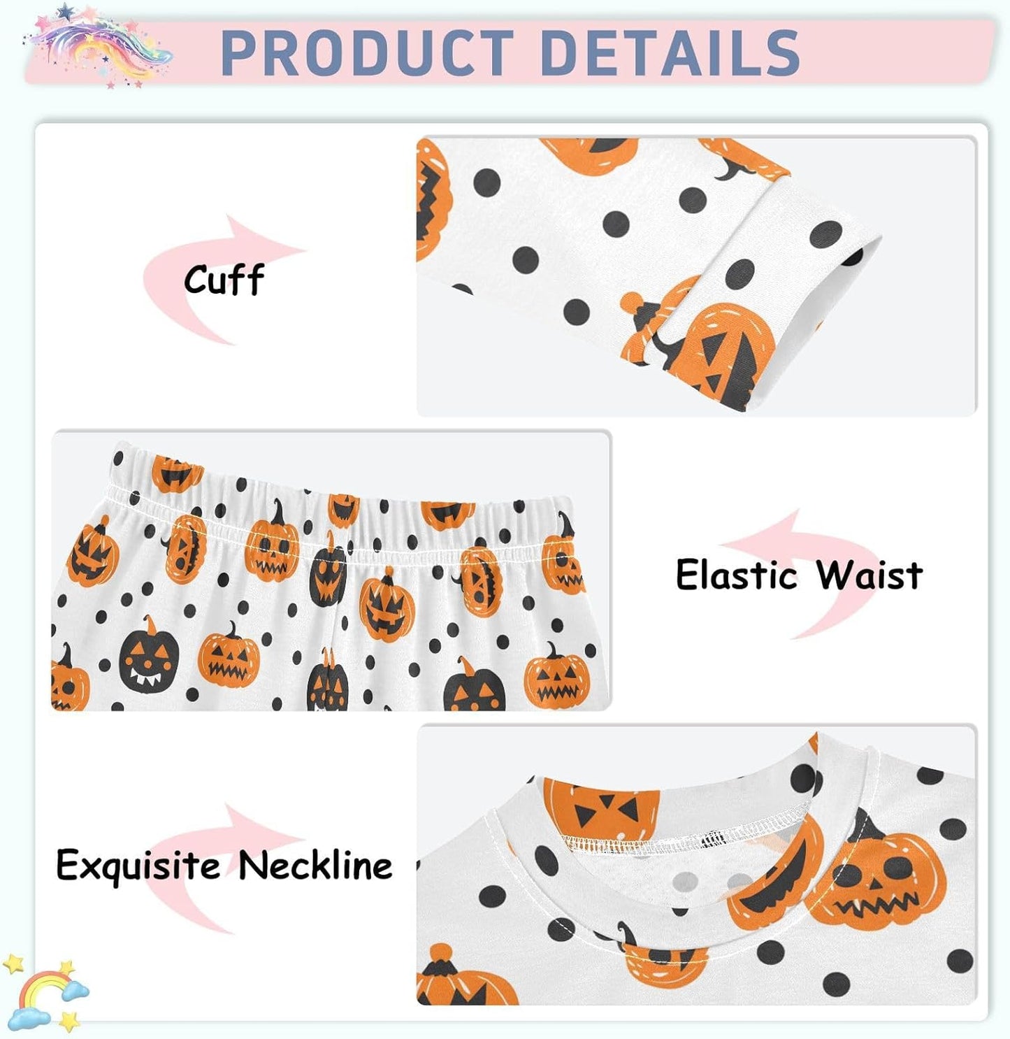 ALAZA Shark Starfish Palm Tree 2 Piece Pajama Set Long Sleeve Top and Pants Sleepwear Unisex - Colors B