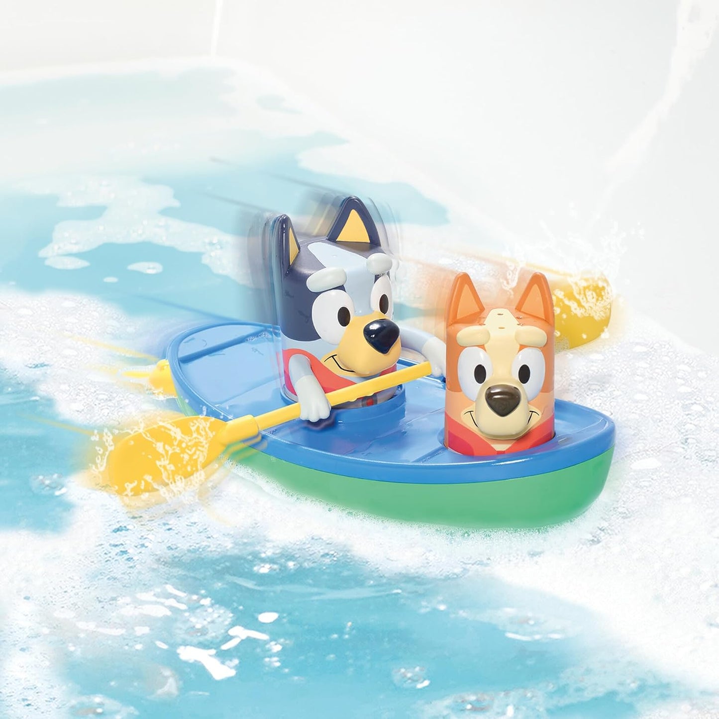 TOMY Toomies Bluey Bath Toys - Bluey's Family Pourers - Includes Chilli, Bandit, Bingo and Bluey Figures - Nesting and Stacking Cups for Bath, Beach or Pool - 4 Count - Ages 18 Months and Up