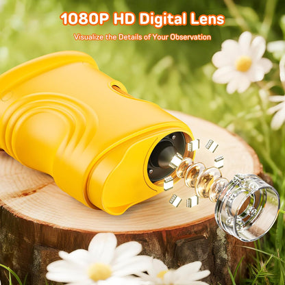 1000X Digital Handheld Microscope for Kids with 2.0" IPS Screen, Outdoor Toys Portable STEM Science Lab Gifts, Rechargeable Pocket Microscope Educational Toy for Boys & Girls Age 4-6 8-12, Orange