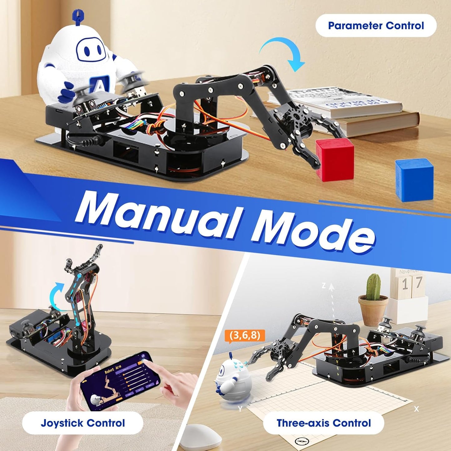 Biped Robot Kit STEM Toys Science Kit for Kids, Bionic Bipedal Robotics Programmable Coding Crafts Set for Arduino ESP32, Birthday Gift for Age 8-12 Boys Girls Teens