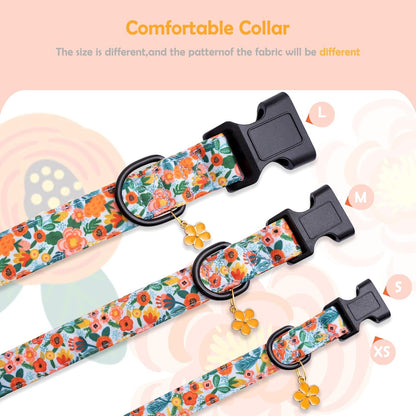 Faygarsle Dog Collar for Small Medium Large Dogs Colorful Puppy Collars for Female Dogs Toy Building Blocks Patterned Pet Collars for Summer Spring Wedding Puppy Girl Dog Collar M
