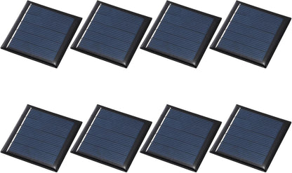 MECCANIXITY 8PCS 1.5V 0.09W 0.06A Mini Solar Panels for Solar Power, Small Solar Photovoltaic Cells Charge DIY Electric Toy Materials Solar System Kits, 1.18" x 1.18"