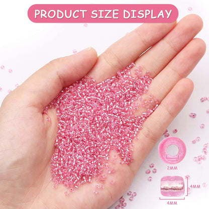 10100 Pcs Size 11/0 Glass Seed Beads, 2 mm Dark Green Small Mini Spacer Loose Pony Beads for Jewelry Making and DIY Crafts - Colors B