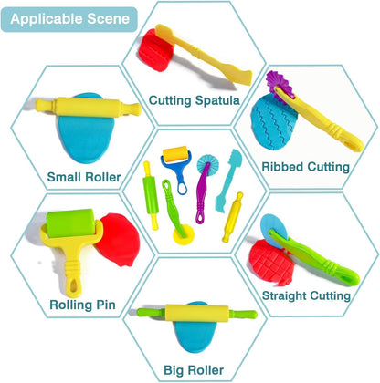 Unleash Creativity with 6 Unique Dino Molds Dough Toys Dough Accessories Set.Ideal as a Gift for Kids Aged 3-4-8 Years