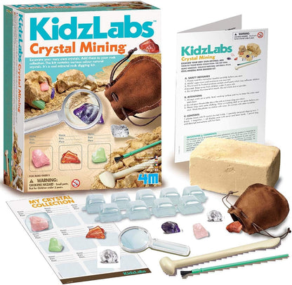 4M Kidzlabs Crystal Science Kit - DIY STEM Toys Lab Experiment, Educational Gift for Kids & Teens