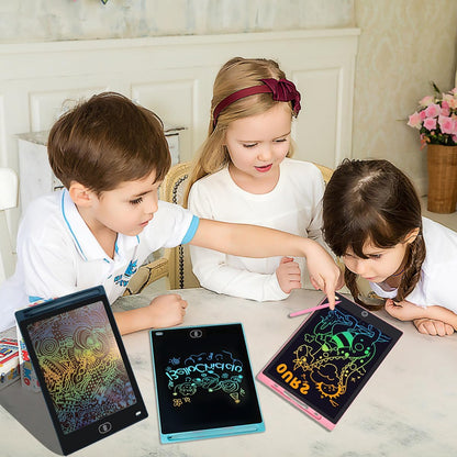 6 Pack LCD Writing Tablet for Kids Toys 8.5 Inch Colorful Doodle Board Bulk, Eye-Protection Drawing Pad Toddler Travel Essentials Toys for 3-8 Year Old Boys Girls, Birthday Xmas Gifts