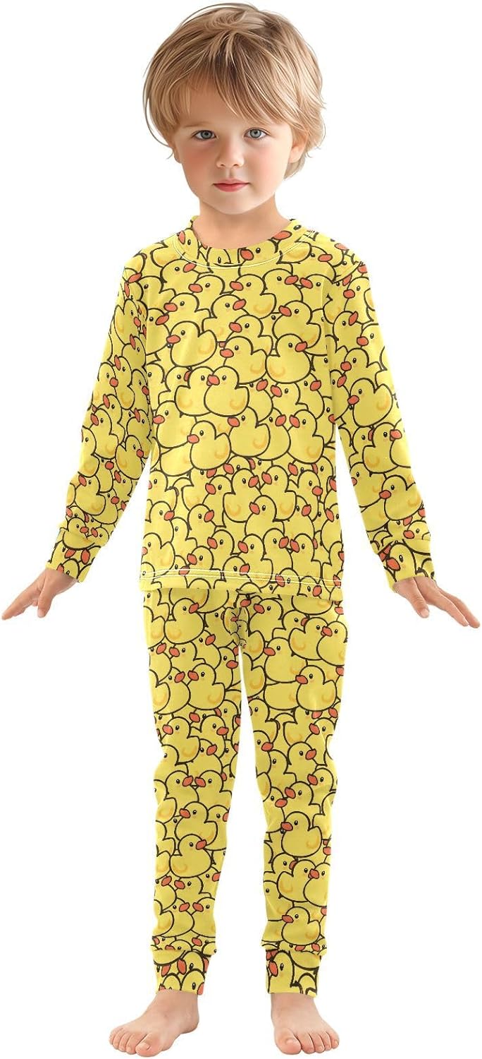 ALAZA Shark Starfish Palm Tree 2 Piece Pajama Set Long Sleeve Top and Pants Sleepwear Unisex - Colors B