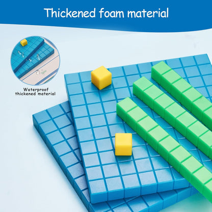 Base Ten Blocks Plastic 147 pcs Place Value Blocks with 3 dice CountingBlocks for Math Manipulatives Kindergarten Early Counting MathToy for 1st Grade Homeschool
