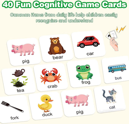 Matching Game for Kids Ages 4-8 8-12, 2 Player Family Board Games with 50 Challenge Cards, Pattern Recognition Block STEM Toys, Brain Teaser Puzzles for Adults & Teens