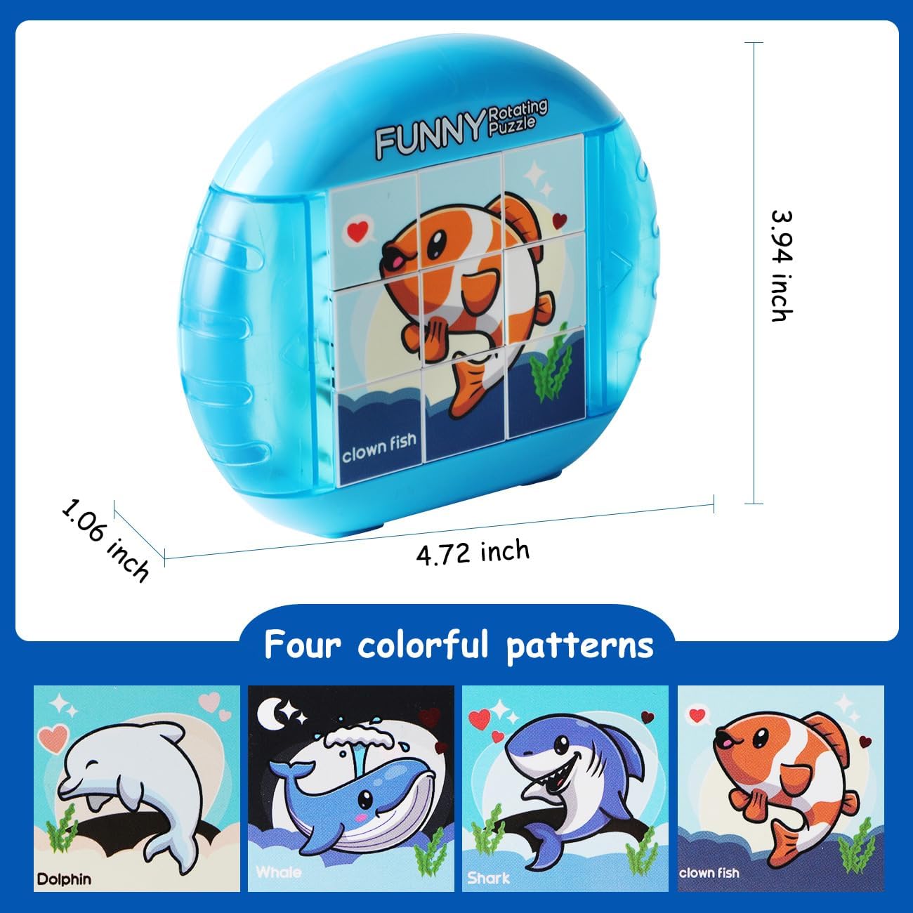 Rotating Puzzle for Kids 3 4 5 6 7 8 Year Old, 4 Puzzles in 1, Toddlers Travel, Car, Airplane, Road Trip Activities, Fine Motor Skills, Fidget, Gift for Boys & Girls Ages 3+ (Dinosaur)