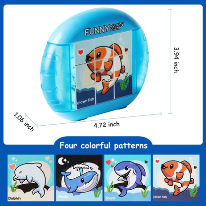Rotating Puzzle for Kids 3 4 5 6 7 8 Year Old, 4 Puzzles in 1, Toddlers Travel, Car, Airplane, Road Trip Activities, Fine Motor Skills, Fidget, Gift for Boys & Girls Ages 3+ (Dinosaur)