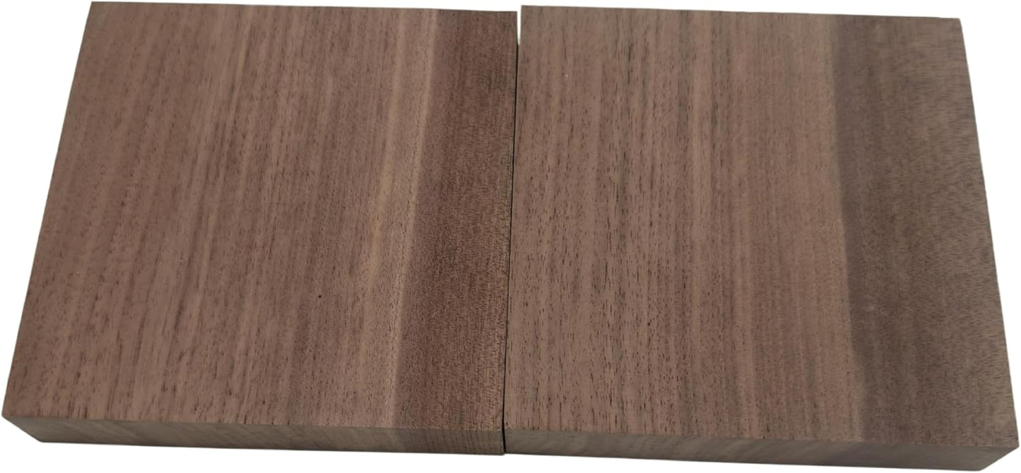 2PCS Unfinished Walnut Wood Blocks for DIY Crafting,Scroll Saw, Woodworking, Wood Carving,Burning,Laser Cutting,Engraving, CNC Cutting, Painting, Fretwork (5.9 x 1.96 x 0.78)