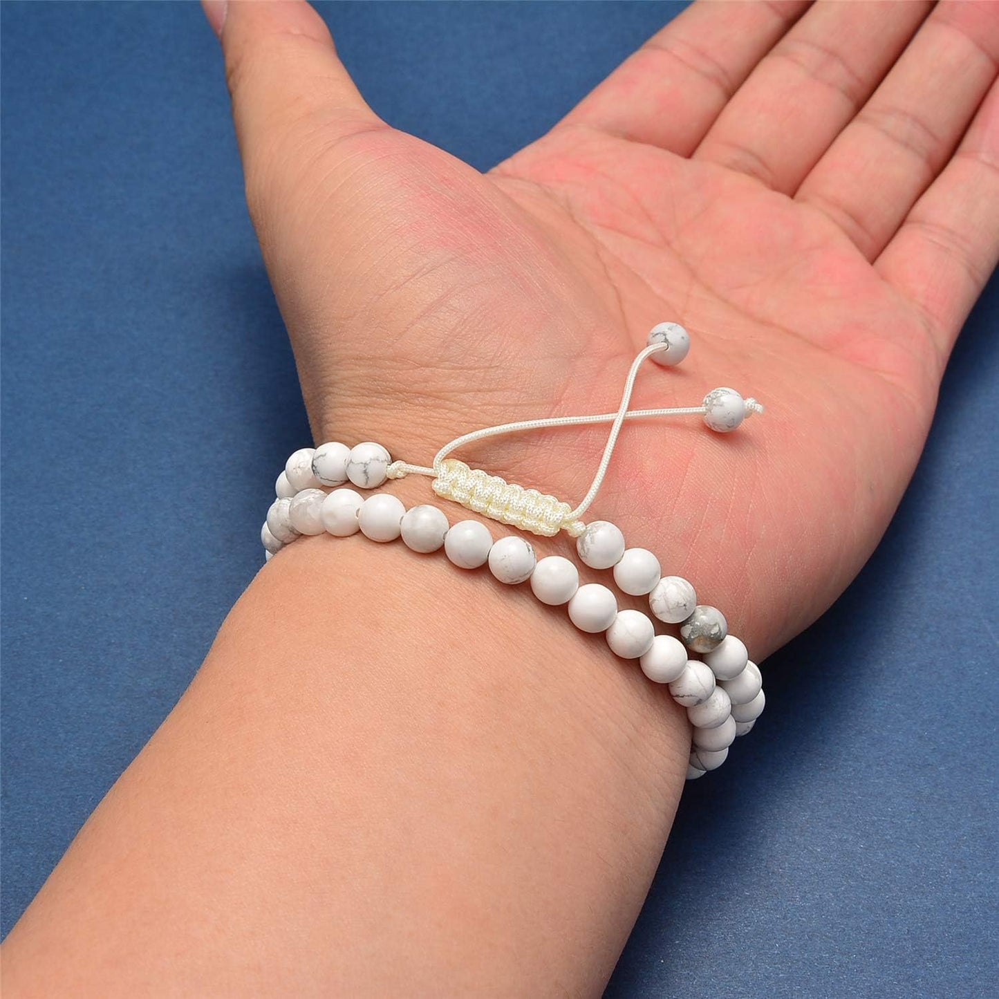NCB 100pcs Original Natural Stone Beads Gemstone Round Loose Beads 6mm 8mm 10mm (Blue Aventurine, 6mm 100Beads) - Colors B