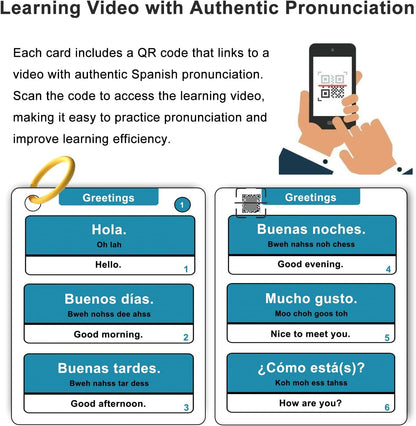 500 Common Spanish Phrases Flash Cards
