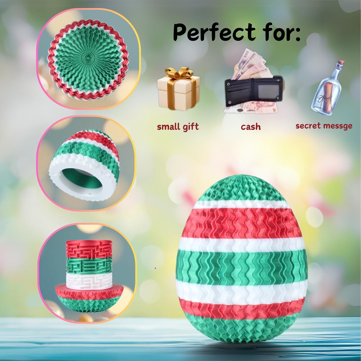 2026 Creative Gift Box: Easter Egg Mystery Puzzle with Hidden Compartment, Reusable Brain Teaser Game for Adults & Kids, Money Gift Ideas for Birthday Christmas Party Celebration