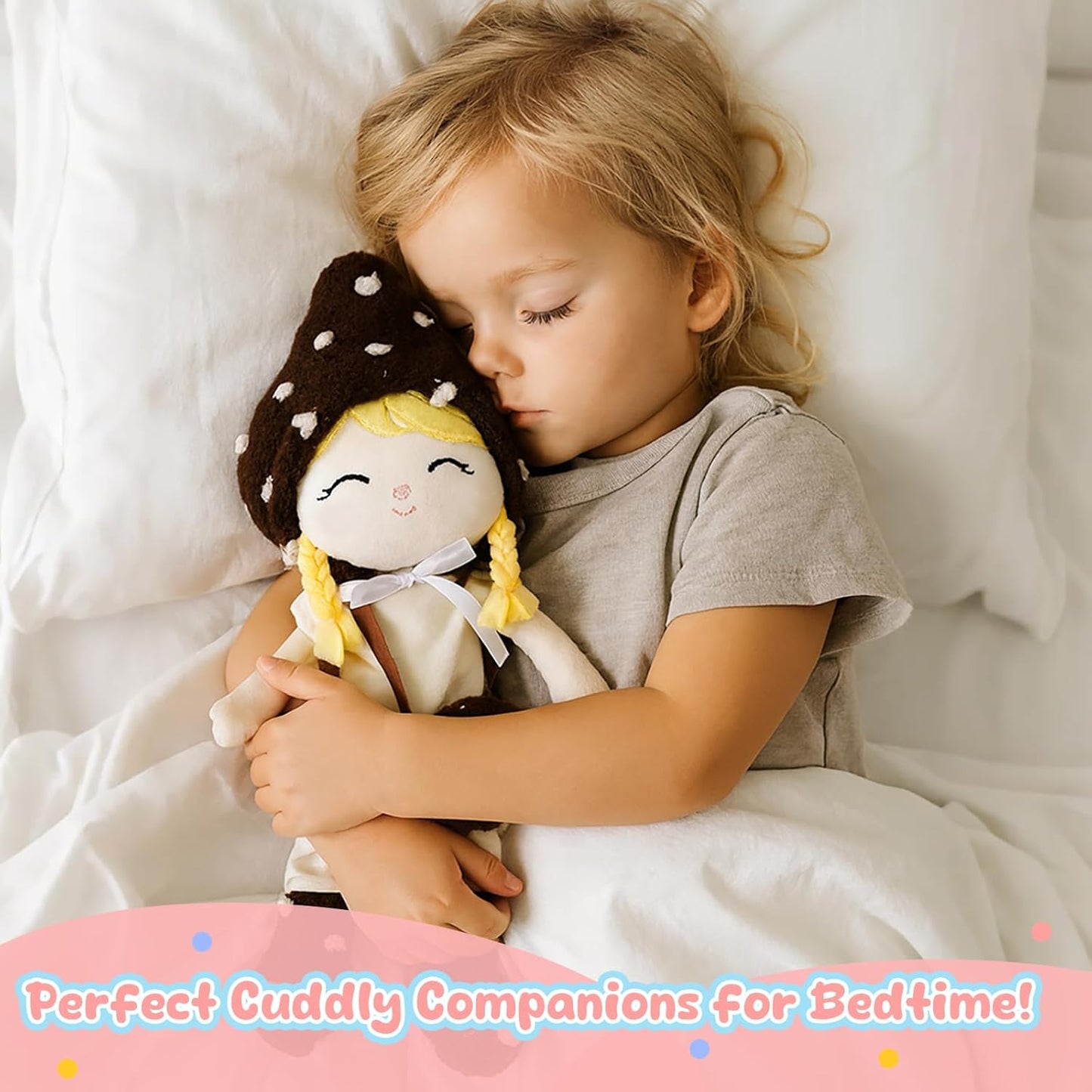 Soft Baby Doll Toys,16 inch Educational Plush Doll for Girls Learning Sensory Montessori Toy Birthday Gifts Cuddly Plush Toys for Toddler Kids (Yellow)
