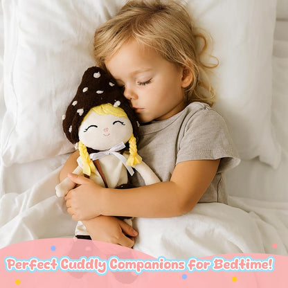 Soft Baby Doll Toys,16 inch Educational Plush Doll for Girls Learning Sensory Montessori Toy Birthday Gifts Cuddly Plush Toys for Toddler Kids (Yellow)