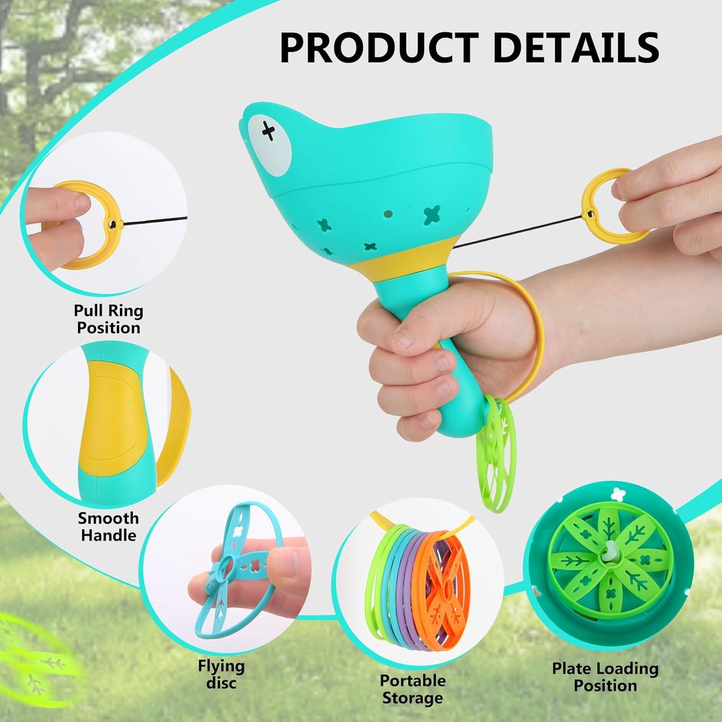 Outdoor Toys for Kids Ages 4-8 Kids Outdoor Flying Toys Manual Capture Catching for Toddlers 3 4 5 6 7 8 Years Old Christmas Easter Birthday Gifts Boys Girls