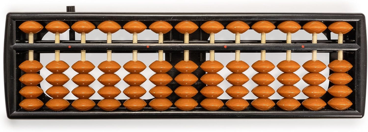 Yellow Mountain Imports Digit Standard Abacus 10.5 Inches - Professional 17 Column Soroban Calculator (Functional and Educational Learning Tool)