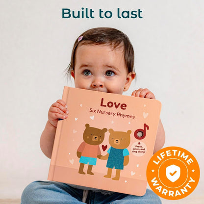 Cali's Books Rock Music Books for Toddlers 1-3 - Singing Button Sound Board Book for 2 Year Old Children, Musical Toddler Rock Songs Toys, 18 Month Interactive Learning Toy, USB-C Rechargeable