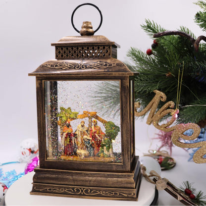 120mm Christmas Snow Globe Lamp - Snowman Globle Musical Holiday Decoration Xmas Tree & Snowman with Timer, USB Power, Festive Room Light, Best Gift for Christmas,New Year