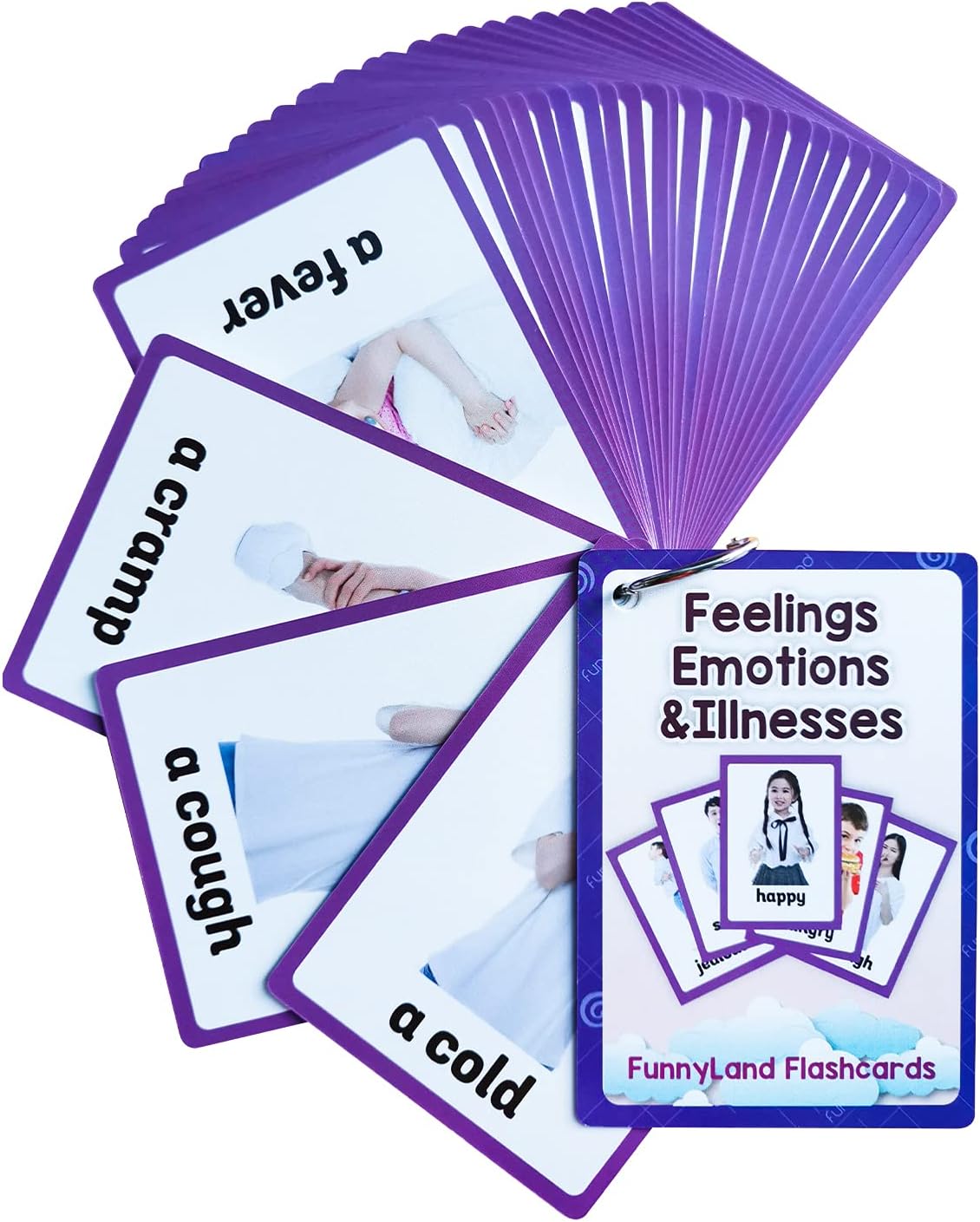 Lilias Body Parts Flash Cards, Toddler & Preschool Learning Toys, Kindergarten Learning Supplies, 4.3 x 3.14 Inch, 34 Cards