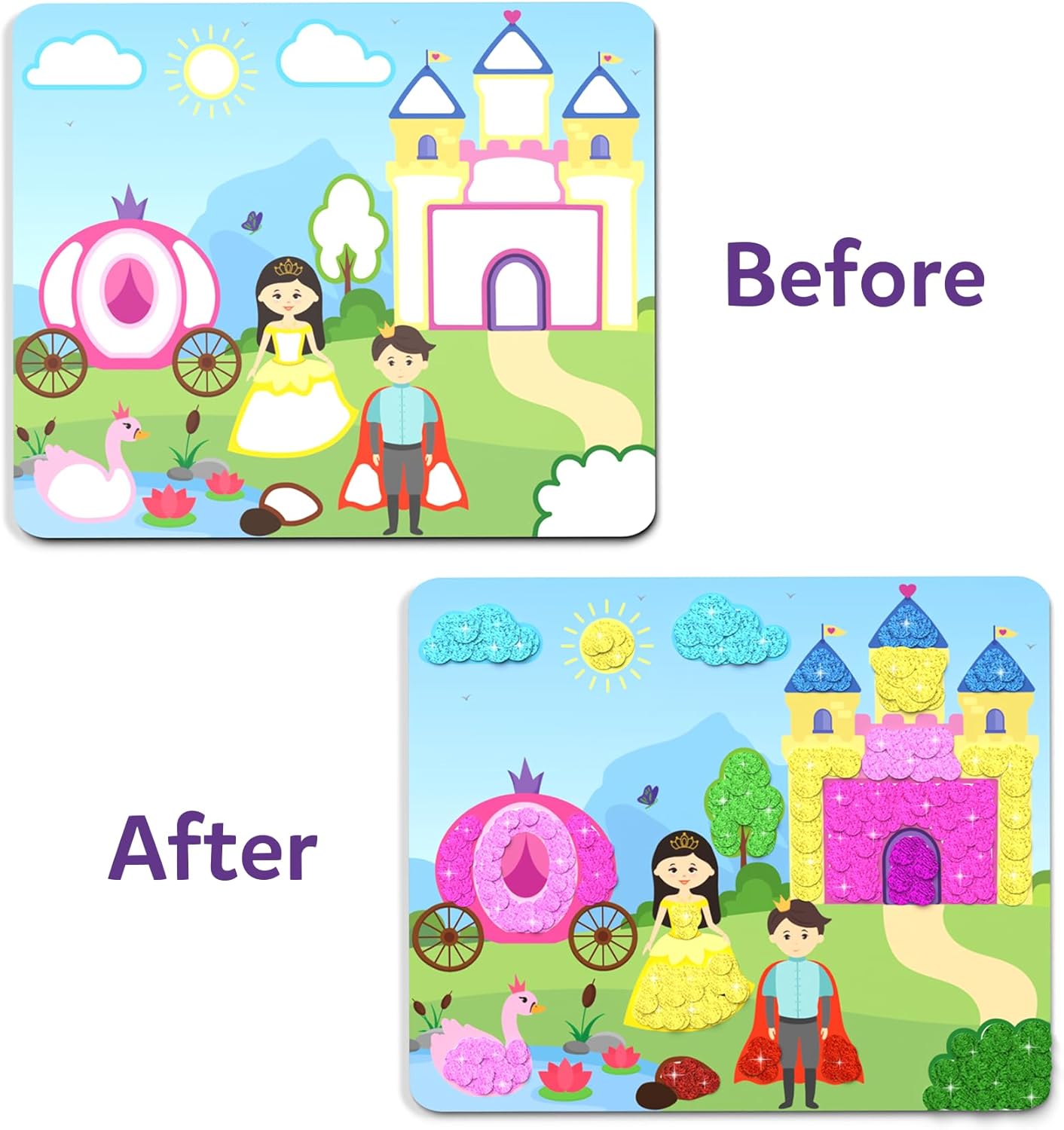 Skillmatics Dot It Sticker Art - Disney Princess, Mess-Free Fun for Kids, 500+ Stickers, Craft Kits, DIY Scrapbooking Activity, Gifts for Girls & Boys Ages 3, 4, 5, 6, 7