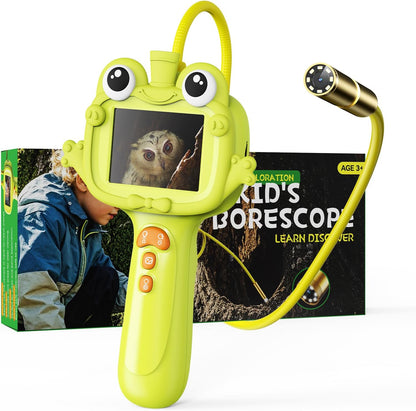 Borescope Camera Toy with Light for Kids - STEM Science Educational Toy for 4 5 6 7 8 9 10 Years Old Boys Girls Birthday Gift, Snake Scope Camera for Outdoor Camping Nature Exploration