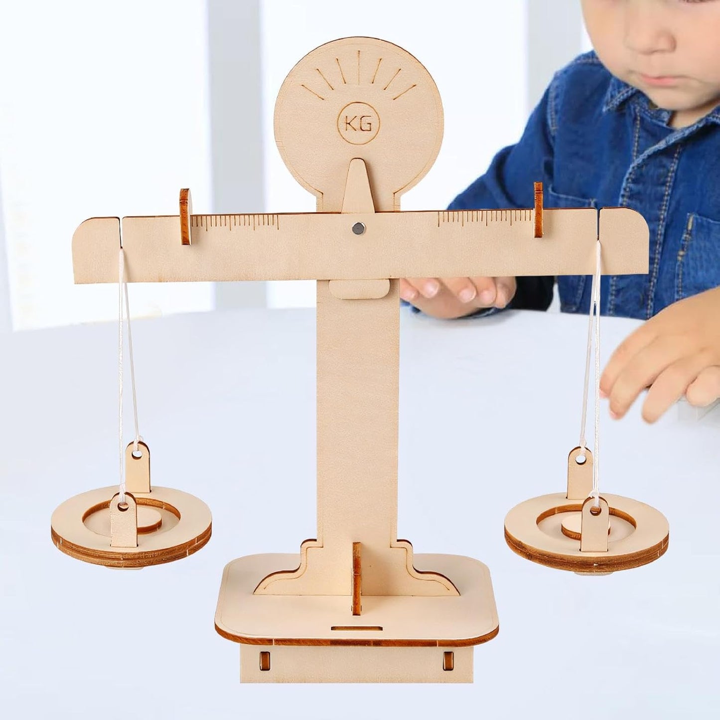 DIY Wooden Balance Scale Kit Math Balance Beam Building Kit for