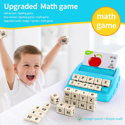 Matching Letter Games for Kids Ages 4-8,Learning & Education Toys for Preschool Boys Girls Spelling/Reading/Math Learning/Word Recognition,Birthday Gifts Educational Toys for Kindergarten Kids, Purple
