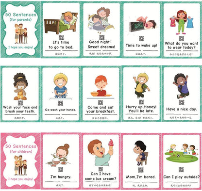 100 Parent-Child Daily Conversation Starters Cards with Picture - Fun Family-Friendly Vivid Question Cards Game for Kids - Learning Materials Great for ESL Teaching: Parent/Teacher/Autism