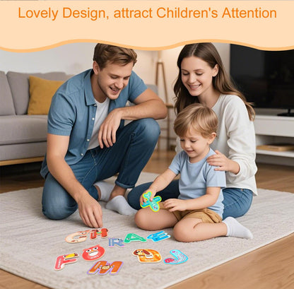 Fridge Magnets for Toddlers 1-3, Magnetic Letters, Alphabet Magnets for Fridge, Magnetic Alphabet Letters, ABC Magnets for Toddlers 1-3 Refrigerator, Letter Magnets, Magnetic Toys for Toddlers 1-3