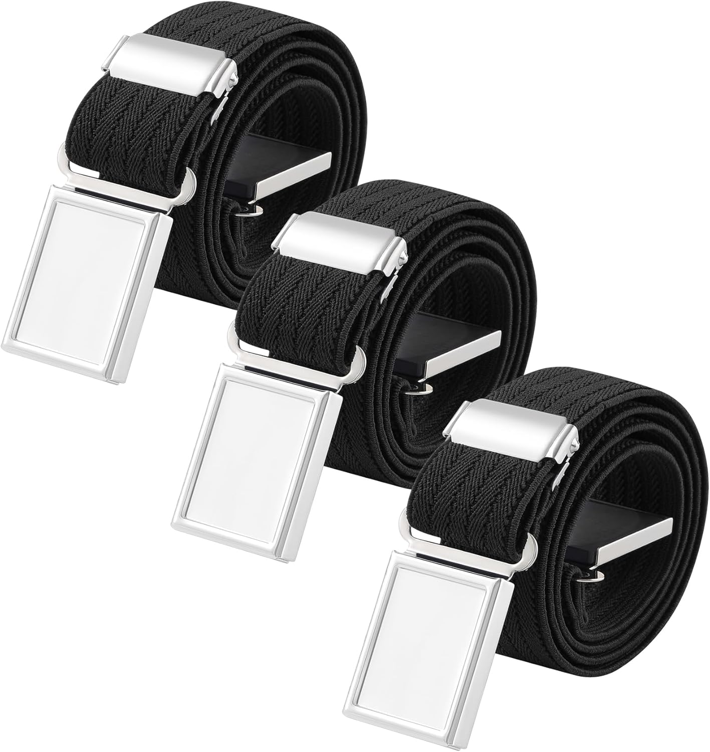 AWAYTR 3 PCS Kids Adjustable Magnetic Belts - Easy to Use Magnetic Buckle Belt for Boys and Girls