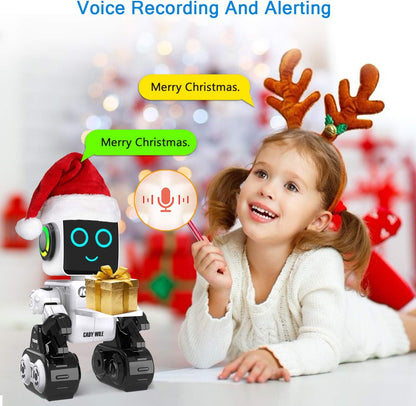 okk Robot Toy for Kids, Smart RC Robots for Kids with Touch and Sound Control Robotics Intelligent Programmable, Robot Toy with Walking Dancing Singing Talking Transfering Items for Boys Girls (White)